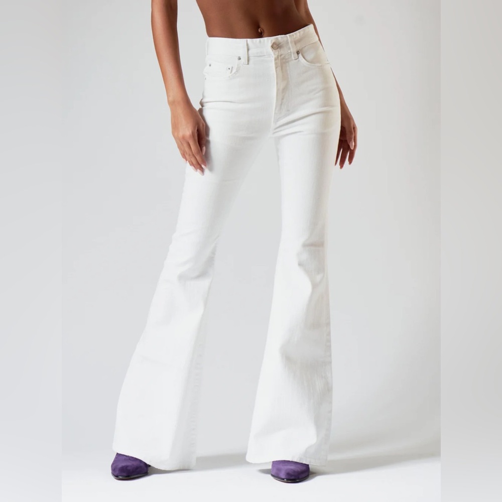 Versace White Jeans with Black Label
